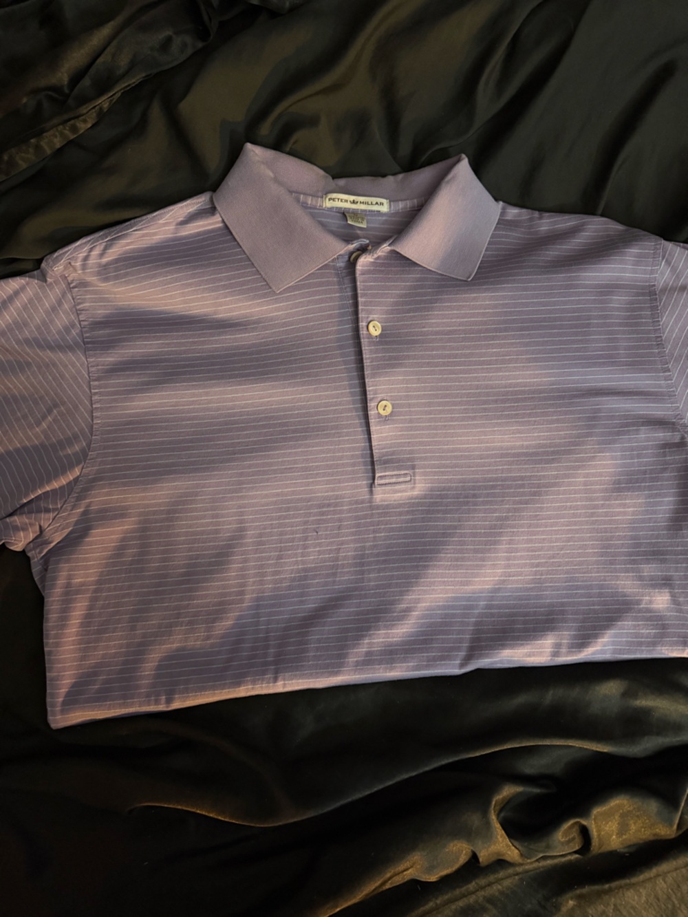 Peter Millar Lavender Pinstripe Polo Shirt